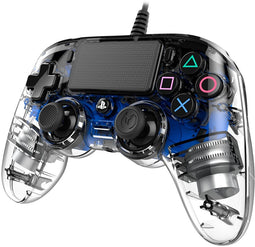 Nacon Officieel gelicenseerde Illuminated Wired Compact Controller - PS4 - Bedraad - Blauw