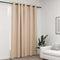 vidaXL - Gordijn - linnen-look - verduisterend - met - ogen - 290x245 - cm - beige