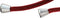 Mobiparts Universal - Telefoonkoord - Verstelbaar tot 1.50 meter - Plumb Red