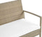 Beliani MARSALA - Loungeset voor 4 - Beige - PE rotan