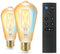 WiZ Filament ST64 E27 - Slimme lamp met dimmer en instelbaar wit licht - Amber (2 stuks)