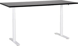 DESTINAS - Elektrisch Verstelbaar bureau - Zwart/Wit - 180 cm - MDF
