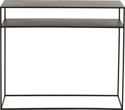 J-Line console Rechthoekig 2 Planken - metaal - zwart