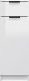 vidaXL - Badkamerkast - 32x34x90 - cm - bewerkt - hout - hoogglans - wit