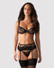 Obsessive Heartina Set - Jarretelset - Maat S/M - Zwart