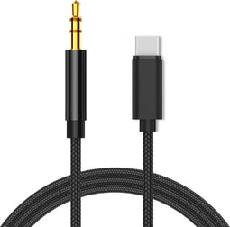 Aux Kabel USB C Auto - USB C naar Headphone Jack Audio Aux Kabel - 3,5 mm - 1 Meter - Zwart