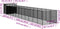 vidaXL - Hondenhok - met - ren - 214x1273x181 - cm - staal - antraciet