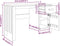 vidaXL - Bureau - HAMAR - 113x50x75 - cm - massief - grenenhout - wit