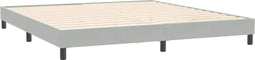vidaXL - Bedframe - zonder - matras - 200x220 - cm - fluweel - lichtgrijs