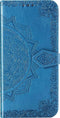 Hoesje Met Pasjeshouder Geschikt voor Motorola One Hyper - Mandala Bookcase - Turquoise