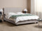 ROCHELLE - Tweepersoonsbed - Lichtgrijs - 160 x 200 cm - Polyester