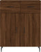 vidaXL - Dressoir - 69,5x34x90 - cm - bewerkt - hout - bruin - eikenkleur