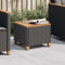 vidaXL Tuintafel 45x45x37 cm poly rattan en acaciahout zwart