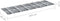 vidaXL - Ligbedkussen200x60x3 - cm - oxford - stof - ruitpatroon - grijs