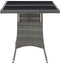 vidaXL - Tuintafel - 140x80x74 - cm - poly - rattan - grijs