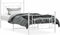 vidaXL - Bedframe - met - hoofd- - en - voeteneinde - metaal - wit - 100x200 - cm