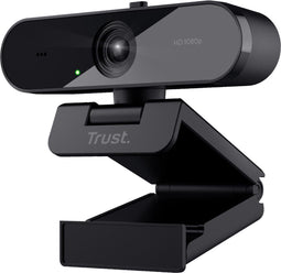 Trust TW-200 - Full HD Webcam 1080p - Groothoeklens met langeafstandsmicrofoon - Zwart