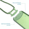 iMoshion Hoesje Geschikt voor iPhone 12 Mini Hoesje Met Koord - iMoshion Color Backcover met afneembaar koord - Groen