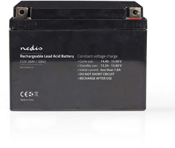 Nedis BALA2600012V - Loodaccu 12V 26Ah - Onderhoudsvrij voor noodstroomvoorzieningen