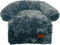 By Cee Cee - Hondenkleed M (90x90 cm) - Fluffy donkergrijs - Multifunctioneel