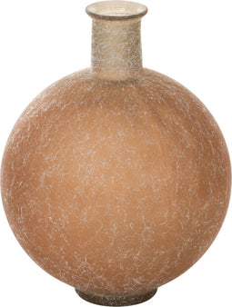 J-Line vaas Bal - glas - beige - 43.00 cm hoog