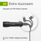 GP CY1N - 3-in-1 USB-laadkabel - Micro-USB Lightning USB-C - Grijs