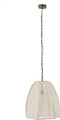 J-Line plafondlamp Peer - linnen/ijzer - wit - small