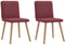 vidaXL - Eetkamerstoelen - 2 - st - stof - wijnrood