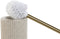 Toiletborstel Home ESPRIT Beige Gouden Keramiek 10,5 x 10,5 x 37,5 cm