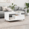 vidaXL - Salontafel - 90x49x45 - cm - bewerkt - hout - wit
