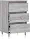 vidaXL - Dressoir - 40x35x70 - cm - bewerkt - hout - grijs - sonoma