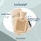 CosyPanda Mini Bamboo Kruik met Hoes - 22x16cm - Duurzame Warmwaterkruik - 600ML - Beige