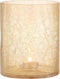 J-Line windlicht Crackle - glas - amber - large