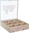 Box for Infusions DKD Home Decor Kristal Metaal Multicolour Hout MDF (24,5 x 24,5 x 6 cm) (2 Stuks)
