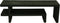 HSM Collection - TV Dressoir - 140x40x46cm - Zwart - Mangohout/ Metaal