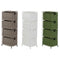 Ladenkast Home ESPRIT Groen Grijs Crème 24 x 18 x 68 cm (3 Stuks)