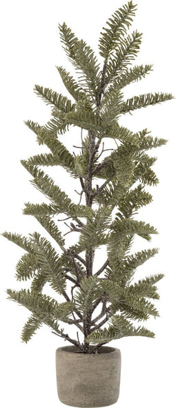 J-Line dennentak In Pot Glitter - kunststof - groen - large - 73 cm hoog