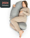 Rustige Nacht® Zwangerschapskussen C-vorm - Luxe Satijn hoes - 140CM - Ergonomisch - Hypoallergeen