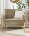 ABERDEEN - Chesterfield fauteuil - Beige - Fluweel