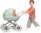Lundby Set - Speelfiguur Man Met Kinderwagen En Baby