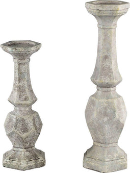 PTMD Kandelaar Jenny - 15x14x48 cm - Cement - Grijs