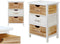 Ladenkast Gift Decor Home - 3 lades - Hout - Wit Bruin - 40 x 58,5 x 29 cm