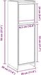 vidaXL - Badkamerkast - 30x30x95 - cm - spaanplaat - betongrijs