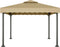 vidaXL - Prieel - 3x3 - m - aluminium - en - staal - taupe