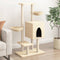 vidaXL - Kattenmeubel - met - sisal - krabpalen - 117 - cm - crèmekleurig