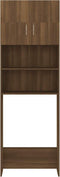 vidaXL - Wasmachinekast - 64x25,5x190 - cm - bruin - eikenkleur