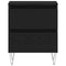 vidaXL - Nachtkasten - 2 - stuks - Zwart - Eiken - 40x35x50 - cm - Gefabriceerd - Hout