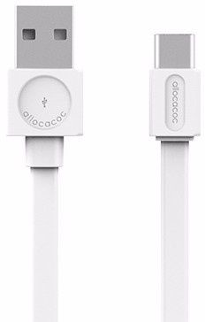 Allocacoc 10453WT/USBCBC - USB A naar USB type-C kabel - 150 cm - Wit