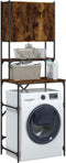 vidaXL - Wasmachinekast - 68x48,5x194 - cm - gerookt - eikenkleurig
