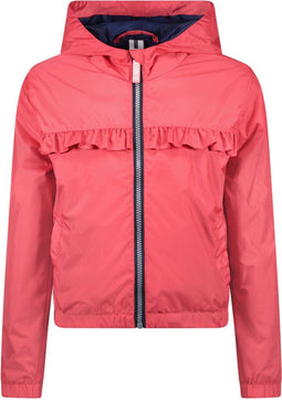 B.Nosy Y301-5250 - Meisjes Jas - Zomerjack met capuchon en ruffle details - Maat 146/152